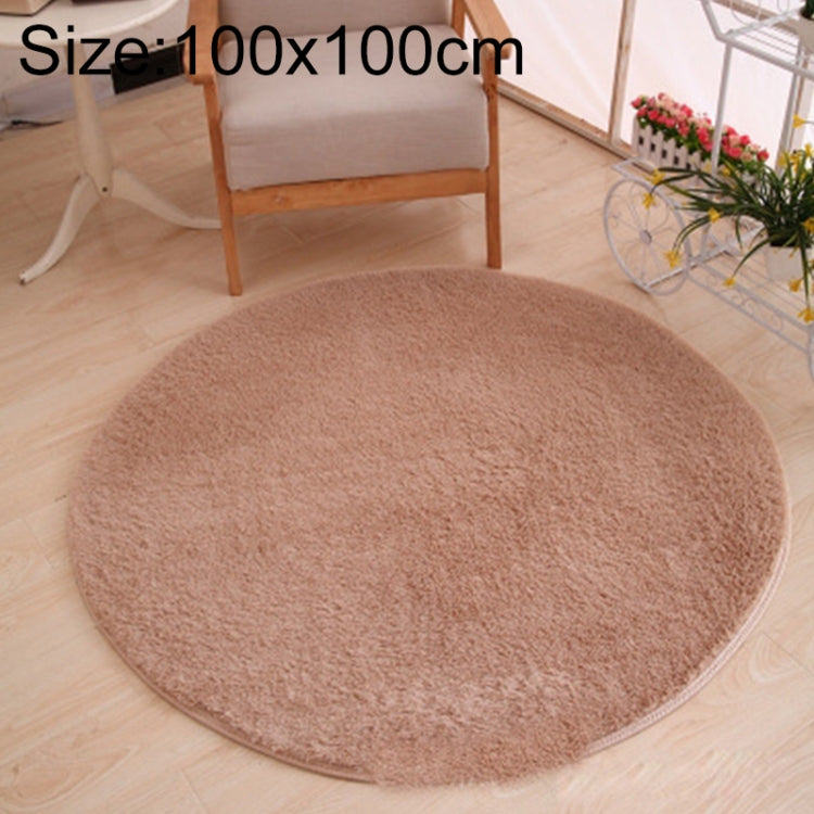 KSolid 원형 카펫 부드러운 플리스 매트 미끄럼 방지 지역 러그 어린이 침실 문 매트, 지름: 80cm, 지름: 100cm, 지름: 120cm