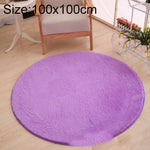 KSolid 원형 카펫 부드러운 플리스 매트 미끄럼 방지 지역 러그 어린이 침실 문 매트, 지름: 80cm, 지름: 100cm, 지름: 120cm