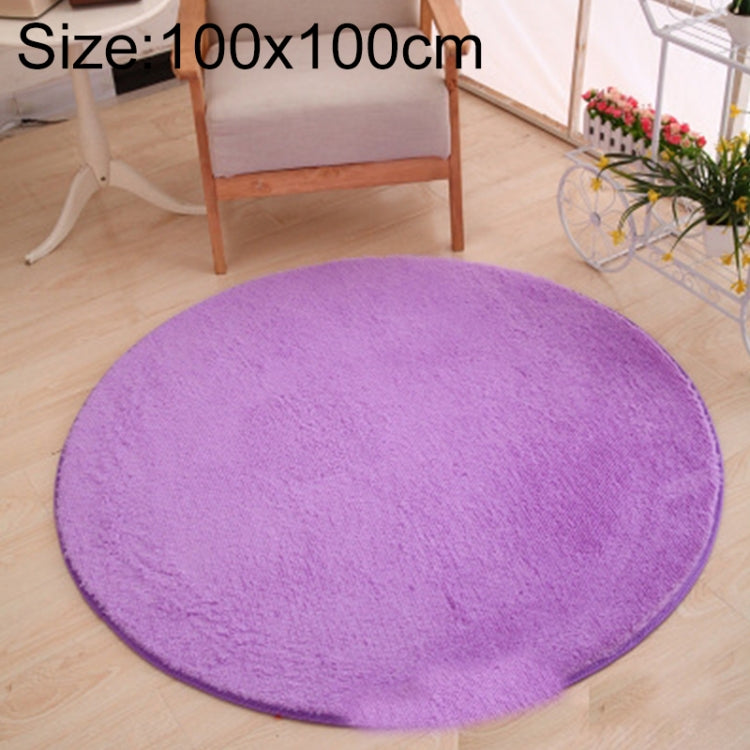 KSolid 원형 카펫 부드러운 플리스 매트 미끄럼 방지 지역 러그 어린이 침실 문 매트, 지름: 80cm, 지름: 100cm, 지름: 120cm