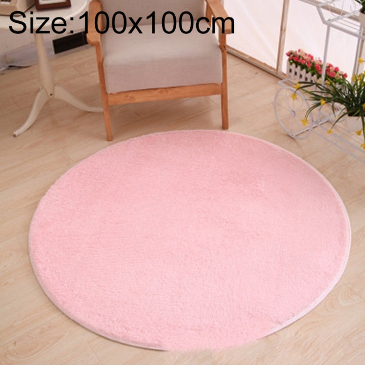 KSolid 원형 카펫 부드러운 플리스 매트 미끄럼 방지 지역 러그 어린이 침실 문 매트, 지름: 80cm, 지름: 100cm, 지름: 120cm