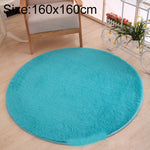 KSolid 원형 카펫 부드러운 플리스 매트 미끄럼 방지 러그 아이 방 침실 문 매트, 지름: 140cm, 지름: 160cm
