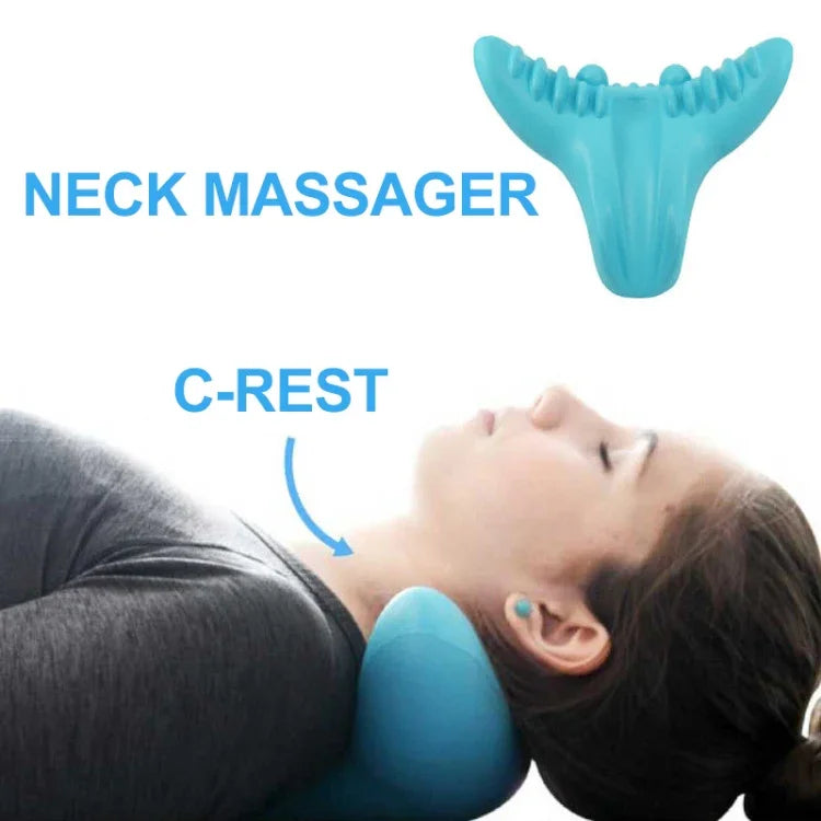 지압 마사지 베개 C-Rest 목 경추 어깨 근육 이완 고밀도 메모리 폼 베개 도구, C-Rest