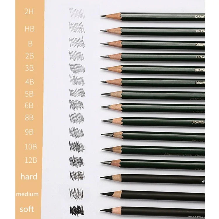 27 In 1 Sketch Pencil Set Painting Tools Art Supplies For Students, 27 In 1