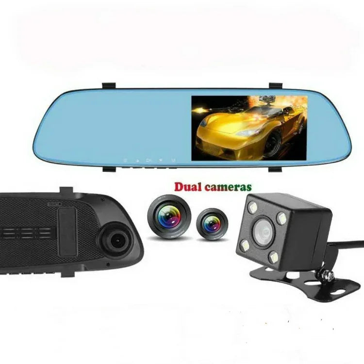 Anytek T22 자동차 카메라 5인치 IPS 터치 스크린 듀얼 렌즈 FHD 1080P 자동차 DVR 카메라, T22