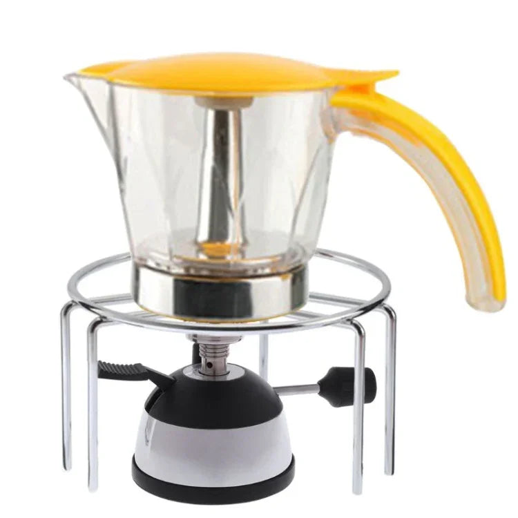 Mini Gas Burner with Ceramic Flame Head Coffee Heater Maker Coffee Stove Siphon Pot, Mini Gas Burner