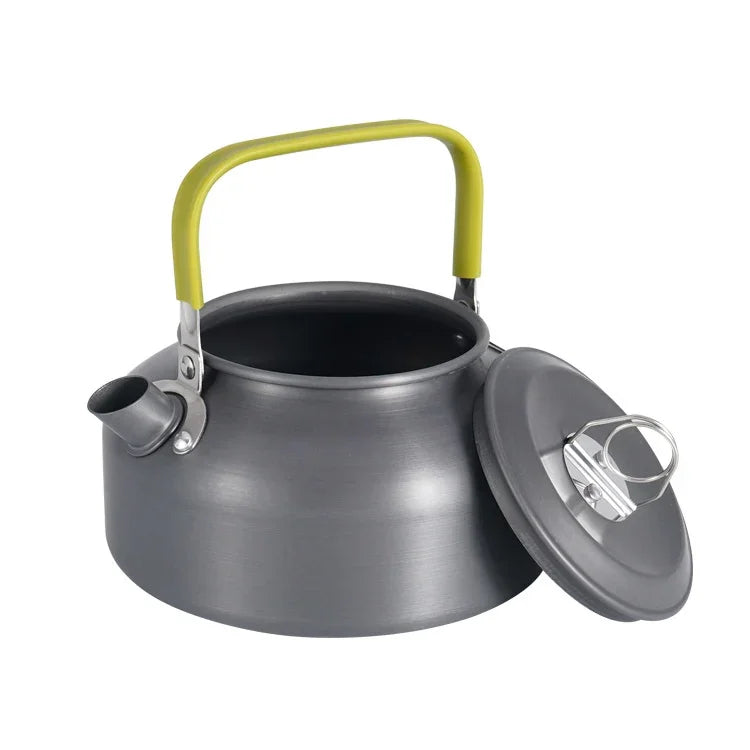 0.8L 휴대용 야외 등산용 피크닉 알루미늄 주전자 커피 포트, 0.8L