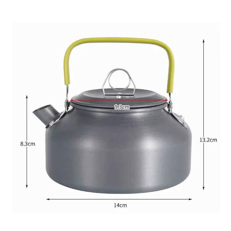 0.8L 휴대용 야외 등산용 피크닉 알루미늄 주전자 커피 포트, 0.8L