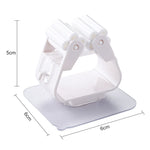 Mop Holder Wall Mounted Organizer Holder Household Kitchen Bathroom Adhesive Storage Broom Hanger Clip Hook Racks, Clip Hook White