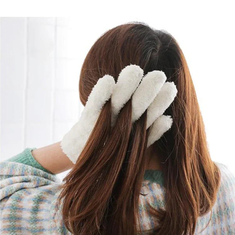 싱글 빠른 건조 헤어 장갑 빠른 건조 산호 벨벳 흡수 장갑
