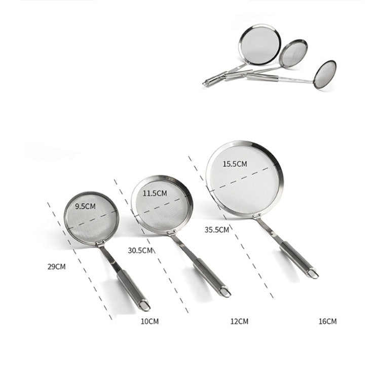 스테인리스 과일 주스 두유 기름 케이스 전골 가루 찌꺼기 필터 기름 누출, 10cm, 12cm, 16cm