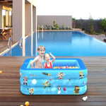 Household Indoor and Outdoor Aerospace Pattern Baby Square Inflatable Swimming Pool, 120 x 85 x 35cm