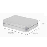 Rectangular Metal Storage Box Tinplate Business Card Storage Box, 11.5x8.5x2.2cm