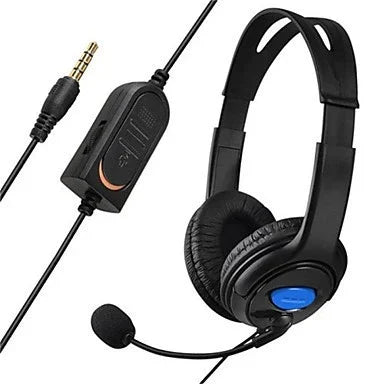 양쪽 대형 헤드폰 PS4 본체 인터넷 음성 채팅 헤드셋 PS4용, 대형 헤드폰