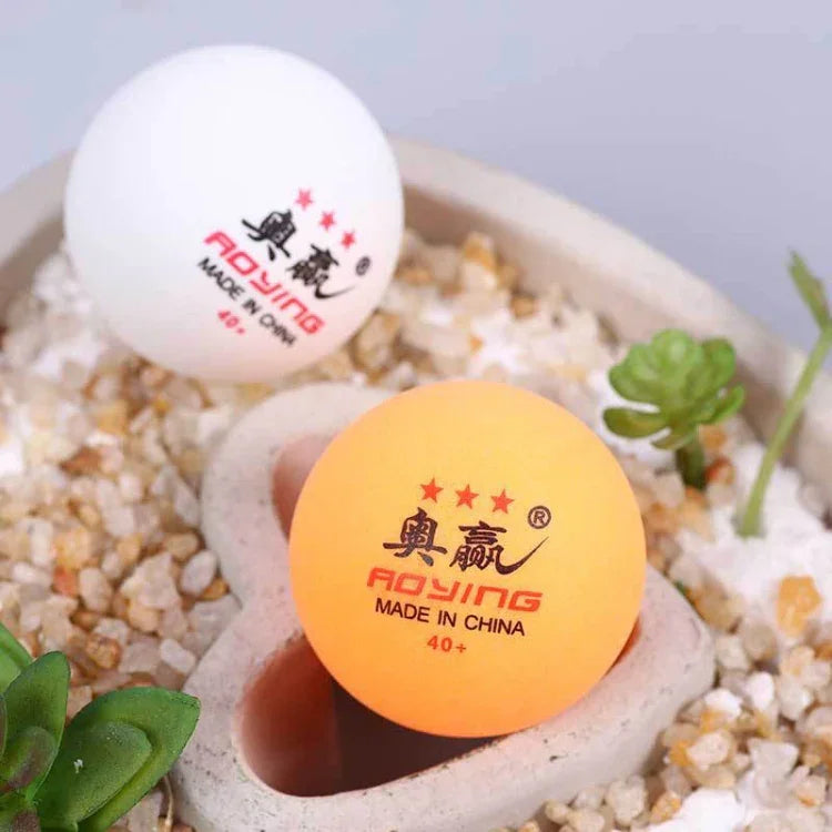 ROYING 10개 전문 ABS 탁구 연습공, 직경: 40mm, 흰색 3성, 주황색 3성