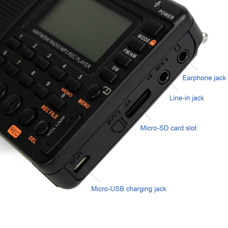 Retekess V-115 전파 전대역 라디오 FM AM 휴대용 MP3 플레이어, V-115