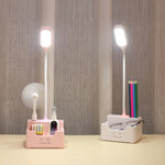 학생용 USB 충전 침실 터치 LED 눈 보호 다기능 창의적 데스크 램프, 팬 포함, 팬 미포함