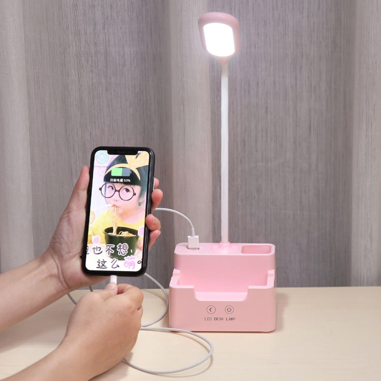 학생용 USB 충전 침실 터치 LED 눈 보호 다기능 창의적 데스크 램프, 팬 포함, 팬 미포함