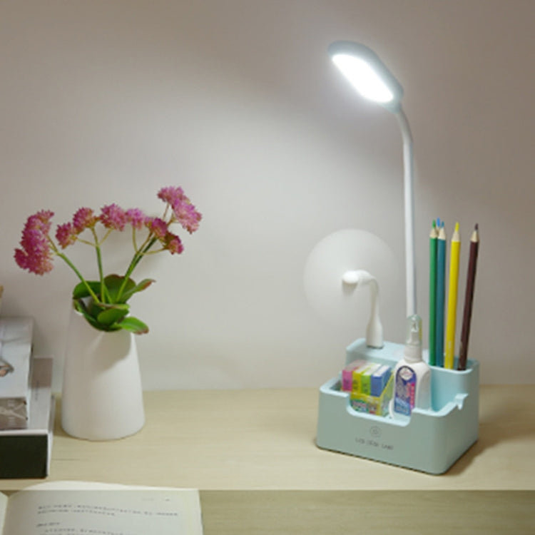 학생용 USB 충전 침실 터치 LED 눈 보호 다기능 창의적 데스크 램프, 팬 포함, 팬 미포함