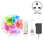 블루투스 수트 스마트 음악 사운드 제어 조명 스트립 비방수 5050 RGB 다채로운 분위기 LED 조명 스트립 24키 리모컨 포함, 5M 150개 LED, 5M 300개 LED, 10M 300개 LED, 10M 600개 LED, 15M 450개 LED, 15M 270개 LED, 20M 360개 LED, 30M 540개 LED