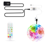 블루투스 수트 스마트 음악 사운드 제어 조명 스트립 비방수 5050 RGB 다채로운 분위기 LED 조명 스트립 24키 리모컨 포함, 5M 150개 LED, 5M 300개 LED, 10M 300개 LED, 10M 600개 LED, 15M 450개 LED, 15M 270개 LED, 20M 360개 LED, 30M 540개 LED