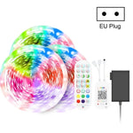 블루투스 수트 스마트 음악 사운드 제어 조명 스트립 비방수 5050 RGB 다채로운 분위기 LED 조명 스트립 24키 리모컨 포함, 5M 150개 LED, 5M 300개 LED, 10M 300개 LED, 10M 600개 LED, 15M 450개 LED, 15M 270개 LED, 20M 360개 LED, 30M 540개 LED