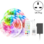 블루투스 수트 스마트 음악 사운드 제어 조명 스트립 비방수 5050 RGB 다채로운 분위기 LED 조명 스트립 24키 리모컨 포함, 5M 150개 LED, 5M 300개 LED, 10M 300개 LED, 10M 600개 LED, 15M 450개 LED, 15M 270개 LED, 20M 360개 LED, 30M 540개 LED