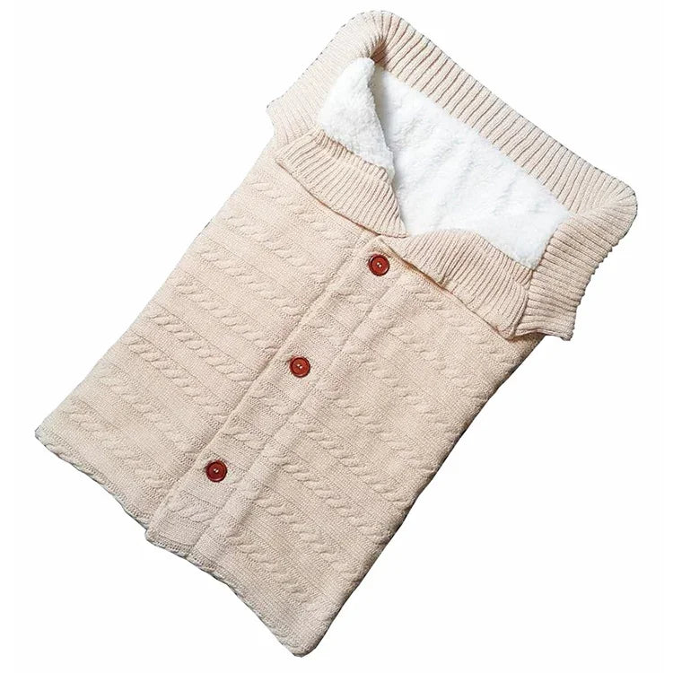 Warm Soft Cotton Knitting Envelope Newborn Baby Sleeping Bag