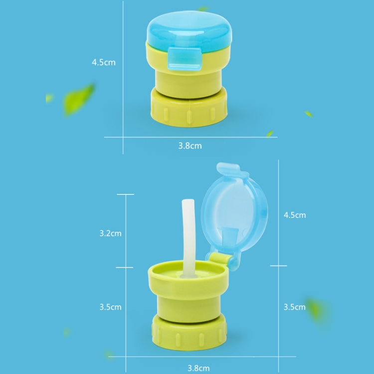 어린이 휴대용 병 음료 넘침 방지 압착 방지 교체용 빨대 캡, 녹색, 빨강, 파랑