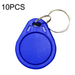 10개 세트 IC 출입 통제 카드 엔트리 컨트롤 M1 호환 Fudan RFID 13.56MHz 키포브 열쇠고리 태그, 회색, 보라, 빨강, 노랑, 파랑, 초록, 검정, 주황