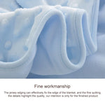 Spring and Autumn Double Layer Baby Knitted Fleece Blanket Bedding