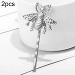 2 PCS Retro Hair Accessories Fashion Temperament Matte Bee Hair Clip