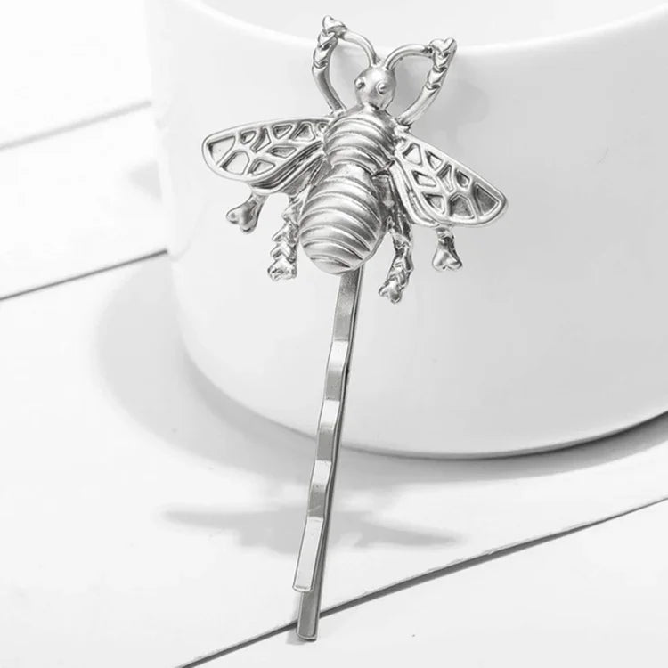 2 PCS Retro Hair Accessories Fashion Temperament Matte Bee Hair Clip