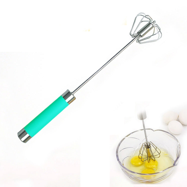 스테인리스 스틸 반자동 교반 압착 회전 달걀 거품기, 30cm, 무작위 색상 배송, 달걀 거품기