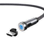 CC56 먼지 플러그 회전식 자석 케이블, 케이블 길이: 2m, 2m 안드로이드 헤드, 2m 마이크로 USB, 2m 타입-C 헤드, 2m 8핀 헤드, 2m 라인+세 헤드, 2m + 8핀 + 타입-C/USB-C + 마이크로 USB, 2m 라인