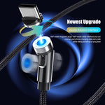 CC56 먼지 플러그 회전식 자석 케이블, 케이블 길이: 2m, 2m 안드로이드 헤드, 2m 마이크로 USB, 2m 타입-C 헤드, 2m 8핀 헤드, 2m 라인+세 헤드, 2m + 8핀 + 타입-C/USB-C + 마이크로 USB, 2m 라인