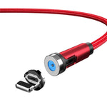 CC56 먼지 플러그 회전식 자석 케이블, 케이블 길이: 2m, 2m 안드로이드 헤드, 2m 마이크로 USB, 2m 타입-C 헤드, 2m 8핀 헤드, 2m 라인+세 헤드, 2m + 8핀 + 타입-C/USB-C + 마이크로 USB, 2m 라인