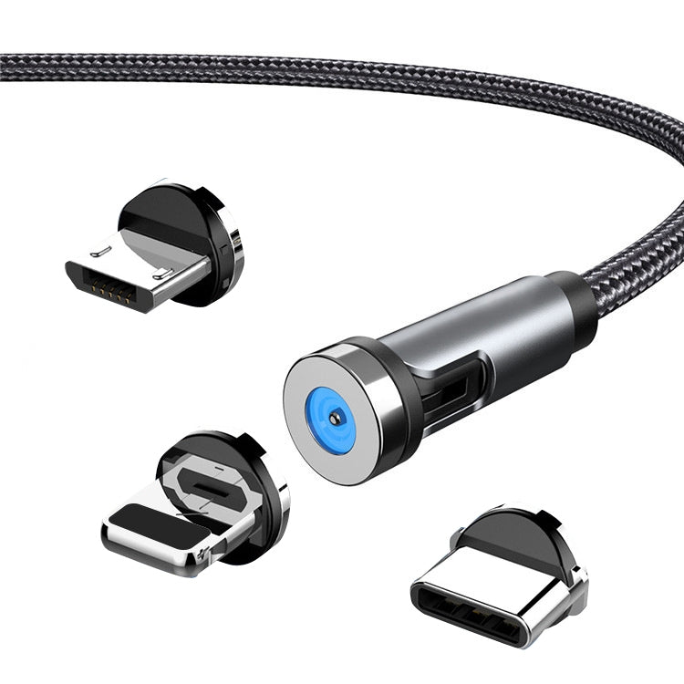 CC56 먼지 플러그 회전식 자석 케이블, 케이블 길이: 2m, 2m 안드로이드 헤드, 2m 마이크로 USB, 2m 타입-C 헤드, 2m 8핀 헤드, 2m 라인+세 헤드, 2m + 8핀 + 타입-C/USB-C + 마이크로 USB, 2m 라인