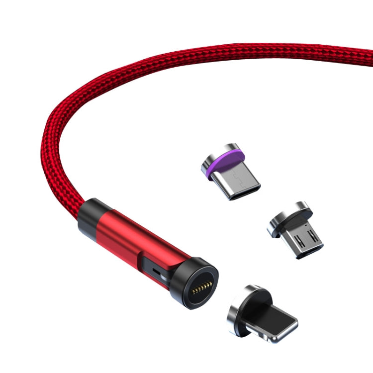 CC57 540도 회전 자석 고속 충전 데이터 케이블, 1m + 8핀 + 타입-C/USB-C + 마이크로 USB + 빨강, 1m + 타입-C/USB-C + 마이크로 USB + 검정, 2m + 타입-C/USB-C + 마이크로 USB + 빨강, 2m + 타입-C/USB-C + 마이크로 USB + 검정