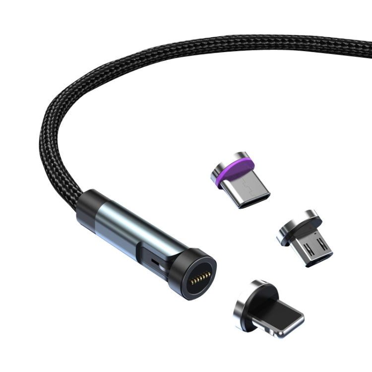 CC57 540도 회전 자석 고속 충전 데이터 케이블, 1m + 8핀 + 타입-C/USB-C + 마이크로 USB + 빨강, 1m + 타입-C/USB-C + 마이크로 USB + 검정, 2m + 타입-C/USB-C + 마이크로 USB + 빨강, 2m + 타입-C/USB-C + 마이크로 USB + 검정