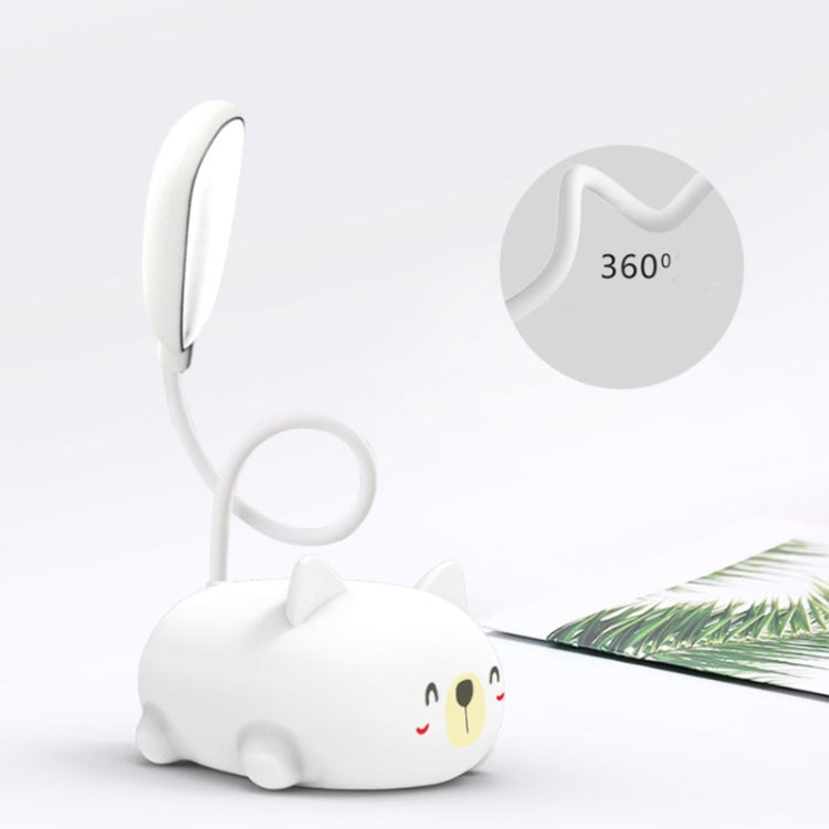 만화 고양이 디자인 LED 눈 보호 독서등 USB 충전식 데스크 램프, 파랑, 흰색, 초록, 분홍