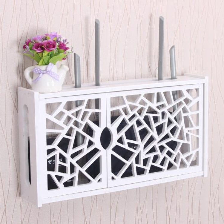 와이파이 라우터 박스 PVC 벽걸이 선반 행잉 보드 브래킷 수납함, 41x23x8.5cm