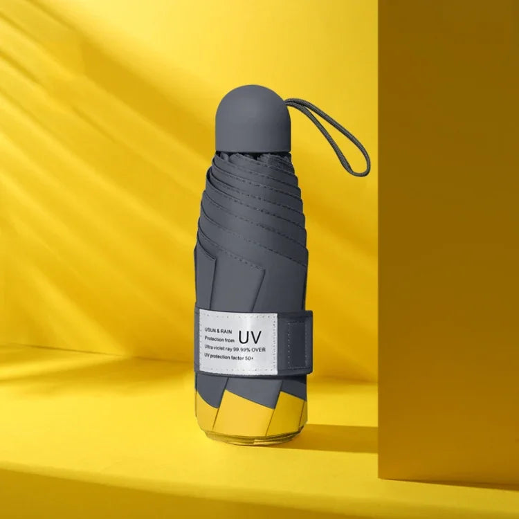 LY-0621 Five-Fold Eight-bone Umbrella Simple Black Glue Sunscreen Umbrella, Eight-bone Turmeric, Eight-bone Midsummer Pink, Eight-bone Haze Blue, Eight-bone Matcha Green, Eight-bone Navy, Eight-bone Ink Green