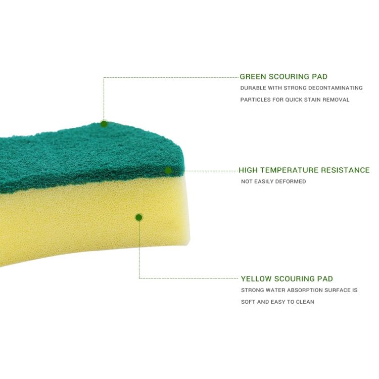10개 매직 스펀지 지우개 클리너 주방 청소 스크러빙 천 설거지 주방 청소 도구, 10x8x3cm, 허리 모양, 10x8x3cm, 정사각형