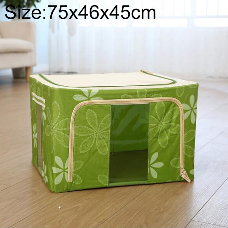 접이식 수납함 부직포 지퍼 포함 방습 옷 수납함, 150L 75x46x45cm