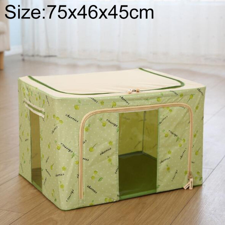 접이식 수납함 부직포 지퍼 포함 방습 옷 수납함, 150L 75x46x45cm