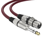 빨강과 검정 네트 TRS 6.35mm 수컷에서 카론 암컷 마이크 XLR 밸런스 케이블, 0.5m, 1m, 1.8m, 3m, 5m, 8m, 10m, 12m, 15m, 20m, 25m, 30m