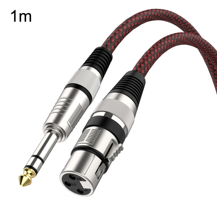 빨강과 검정 네트 TRS 6.35mm 수컷에서 카론 암컷 마이크 XLR 밸런스 케이블, 0.5m, 1m, 1.8m, 3m, 5m, 8m, 10m, 12m, 15m, 20m, 25m, 30m