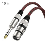 빨강과 검정 네트 TRS 6.35mm 수컷에서 카론 암컷 마이크 XLR 밸런스 케이블, 0.5m, 1m, 1.8m, 3m, 5m, 8m, 10m, 12m, 15m, 20m, 25m, 30m