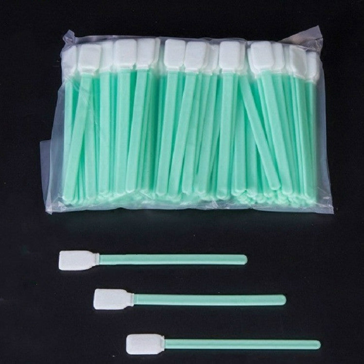 100개 잉크젯 스펀지 평면 헤드 청소용 와이프 산업용 막대, 13cm