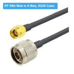 RP-SMA 수컷에서 N 수컷 RG58 동축 어댑터 케이블, RP-SMA 수컷에서 N 수컷 0.5m, RP-SMA 수컷에서 N 수컷 1m, RP-SMA 수컷에서 N 수컷 1.5m, RP-SMA 수컷에서 N 수컷 3m, RP-SMA 수컷에서 N 수컷 5m, RP-SMA 수컷에서 N 수컷 10m